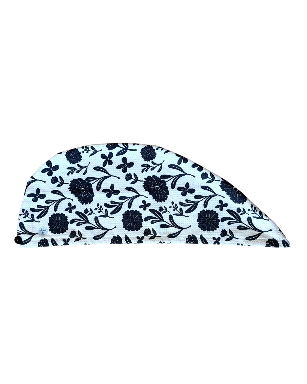 BLACK BLOOMS HAIR WRAP