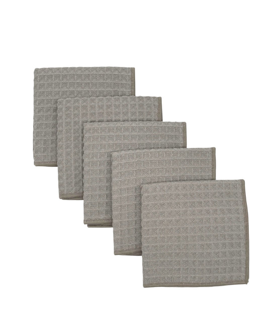 Luxe washcloths set of 5 SILVER MIST