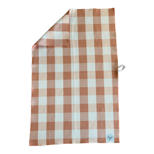 PRETTY IN PINK PLAID  KITCHEN TOWEL