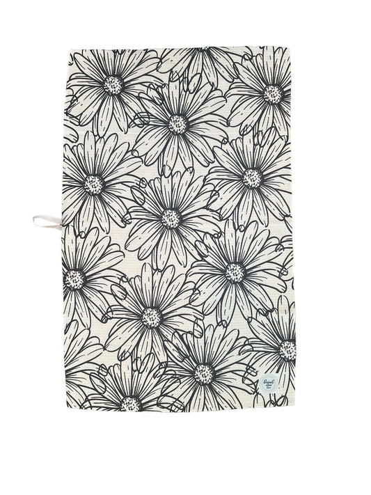 DRAWING DAISIES  KITCHEN TOWEL