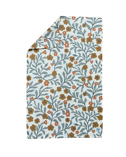 Floral patterned TOWEL on a white background